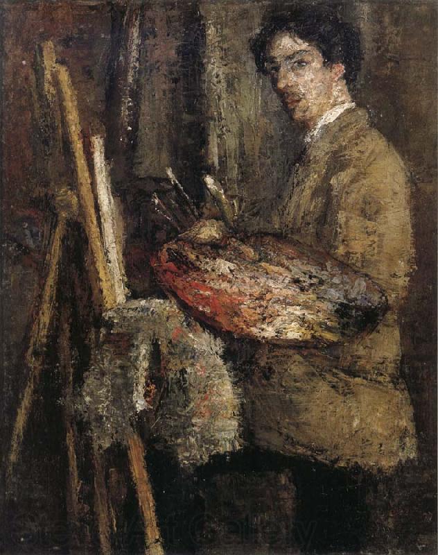 James Ensor Self-Portrait at the Easel France oil painting art
